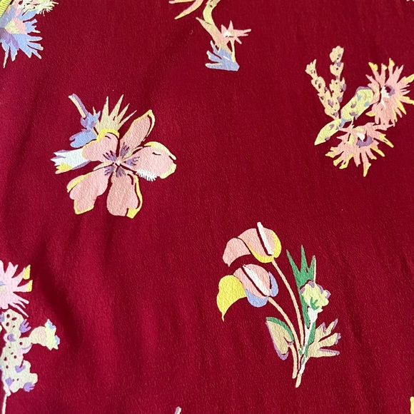 Madewell Red Tropical Print Floral Dress Medium - Picture 13 of 15